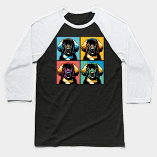 Pop Retro Leonberger Art - Cute Puppy Baseball T-Shirt